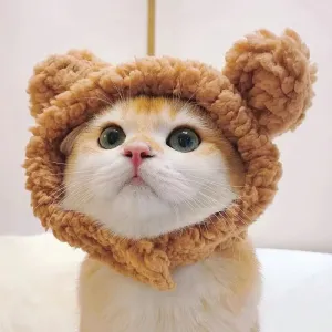 Plush Head Cover Cute Cat