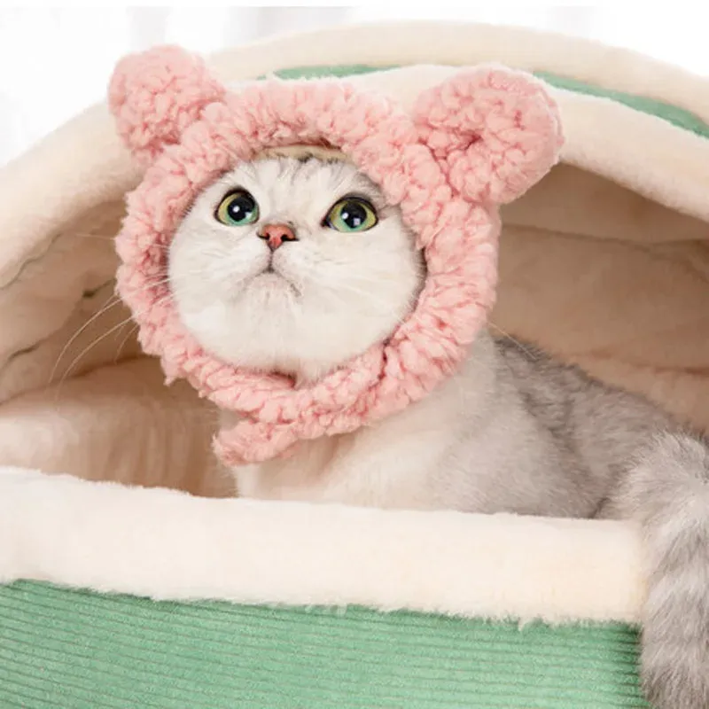 Plush Head Cover Cute Cat