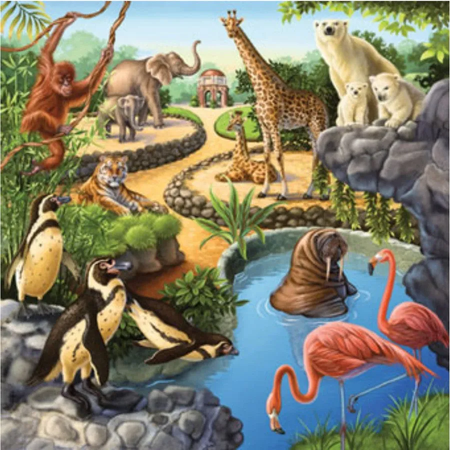 Ravensburger 3x49 pc -Forest Zoo & Pets Puzzle