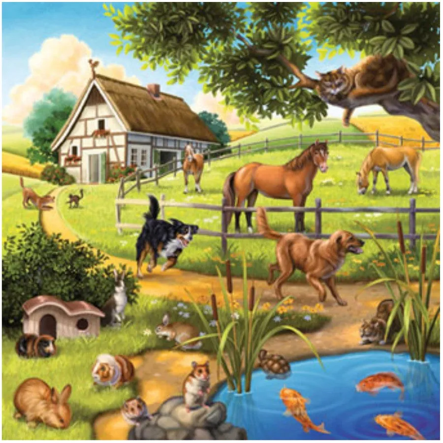 Ravensburger 3x49 pc -Forest Zoo & Pets Puzzle
