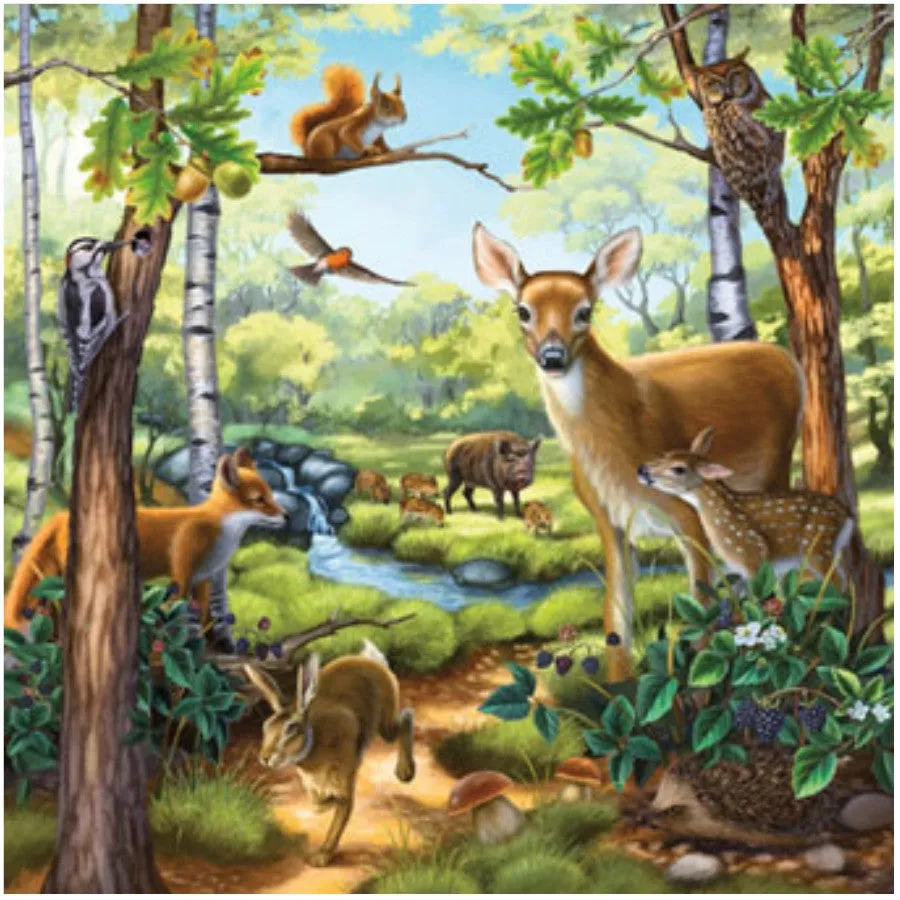Ravensburger 3x49 pc -Forest Zoo & Pets Puzzle