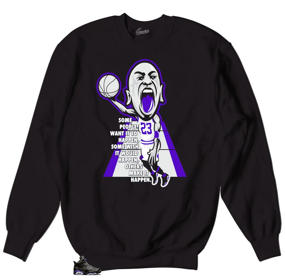 Retro 6 All Star Black Cat Make it Happen Sweater