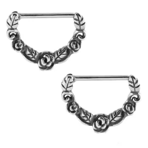 Rose Stainless Nipple Clickers