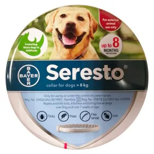 Seresto Collar for Large Dogs: 8kgs   RED