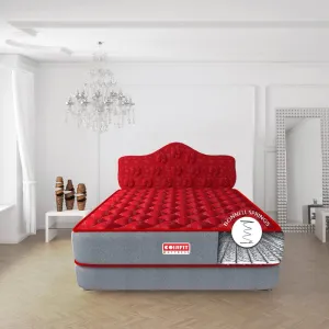 SLEEPSPA by COIRFIT Euphoria Normal Top 10' Inch Queen Size Bonell Spring Mattress with 6 Year Warranty | Orthopedic Pro - Doctor Recommended | PU Foam for Better Support & Comfort (84X70X10, RED)