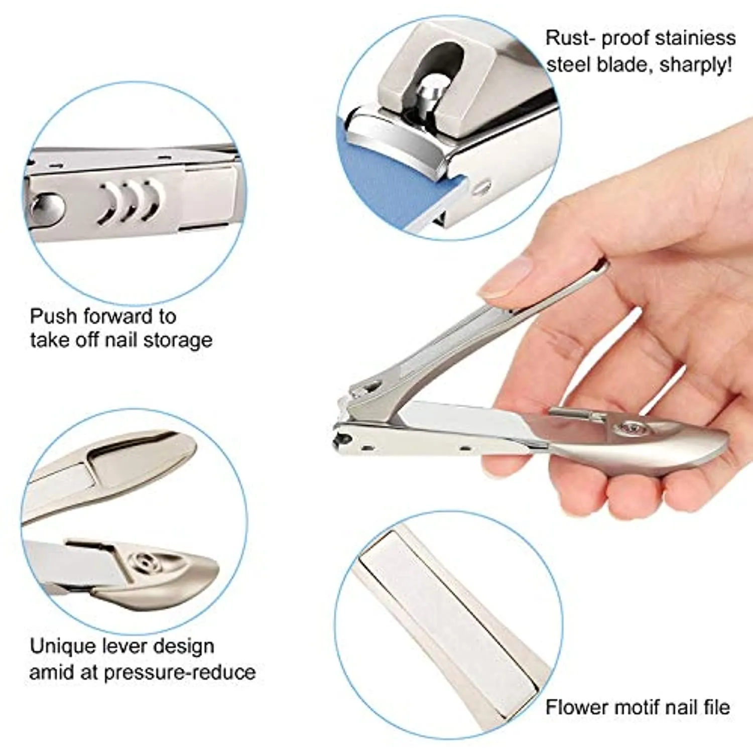 Thick Toenail Clippers, Mens Nail Clippers for Large Big Thick Nail and Toenail Senior Nail Clippers with Easy Grip Rubber Handle for Podiatrist/ Ingrown/ Seniors/ Professional