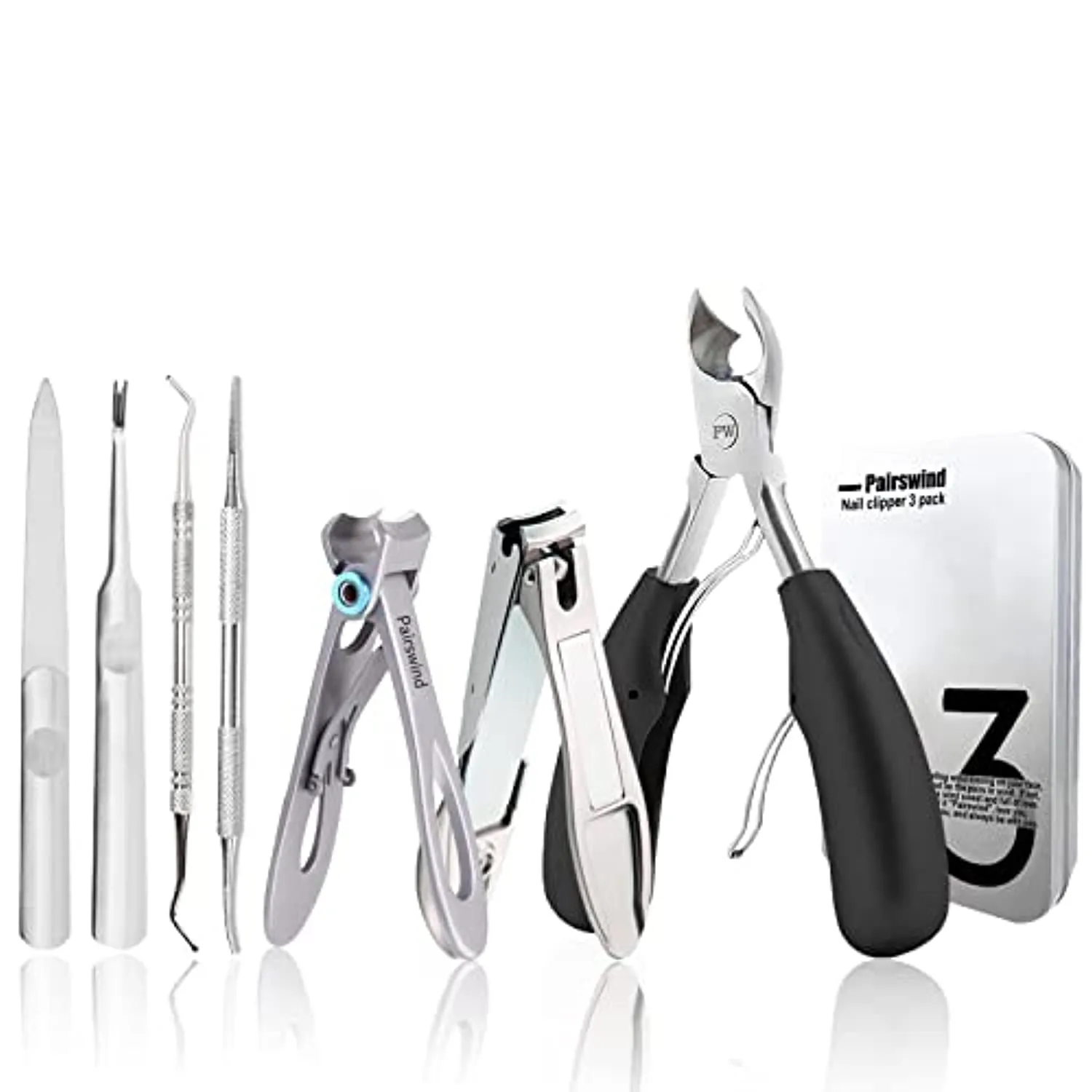 Thick Toenail Clippers, Mens Nail Clippers for Large Big Thick Nail and Toenail Senior Nail Clippers with Easy Grip Rubber Handle for Podiatrist/ Ingrown/ Seniors/ Professional