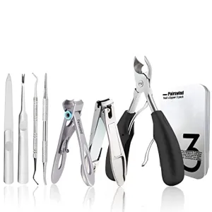 Thick Toenail Clippers, Mens Nail Clippers for Large Big Thick Nail and Toenail Senior Nail Clippers with Easy Grip Rubber Handle for Podiatrist/ Ingrown/ Seniors/ Professional
