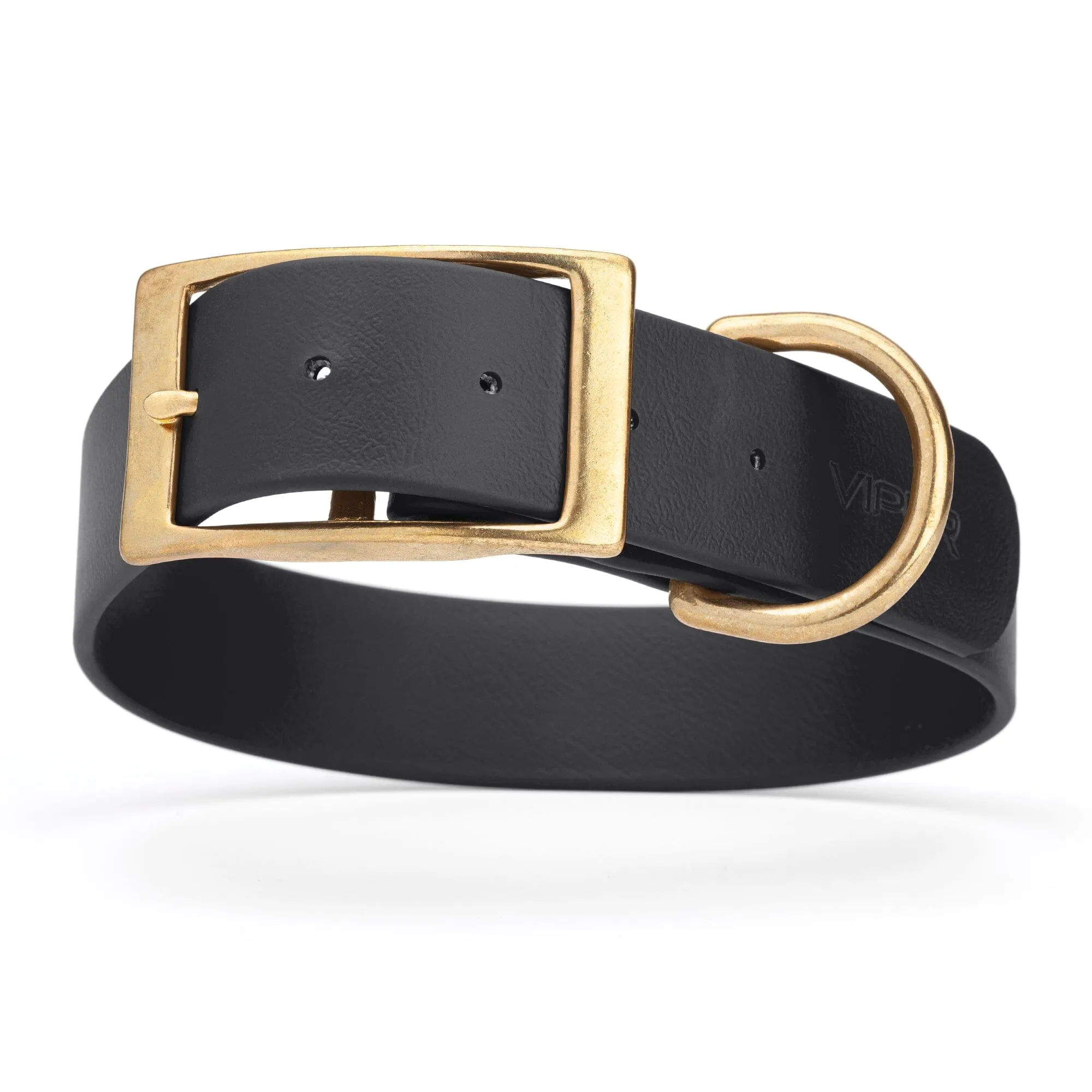 Viper Biothane Waterproof Dog Collar - Brass Hardware - Wide - Size XL (20" - 24")
