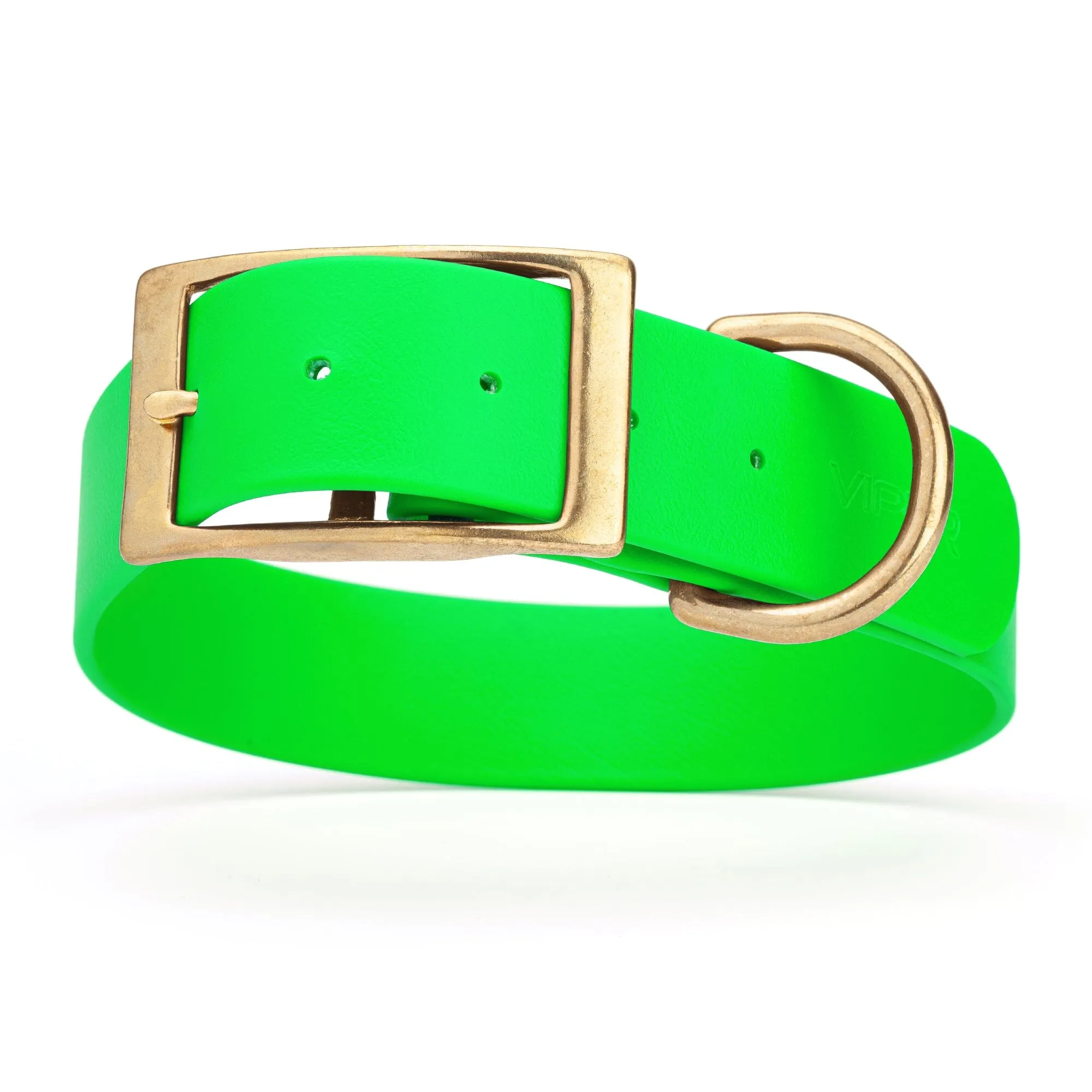 Viper Biothane Waterproof Dog Collar - Brass Hardware - Wide - Size XL (20" - 24")