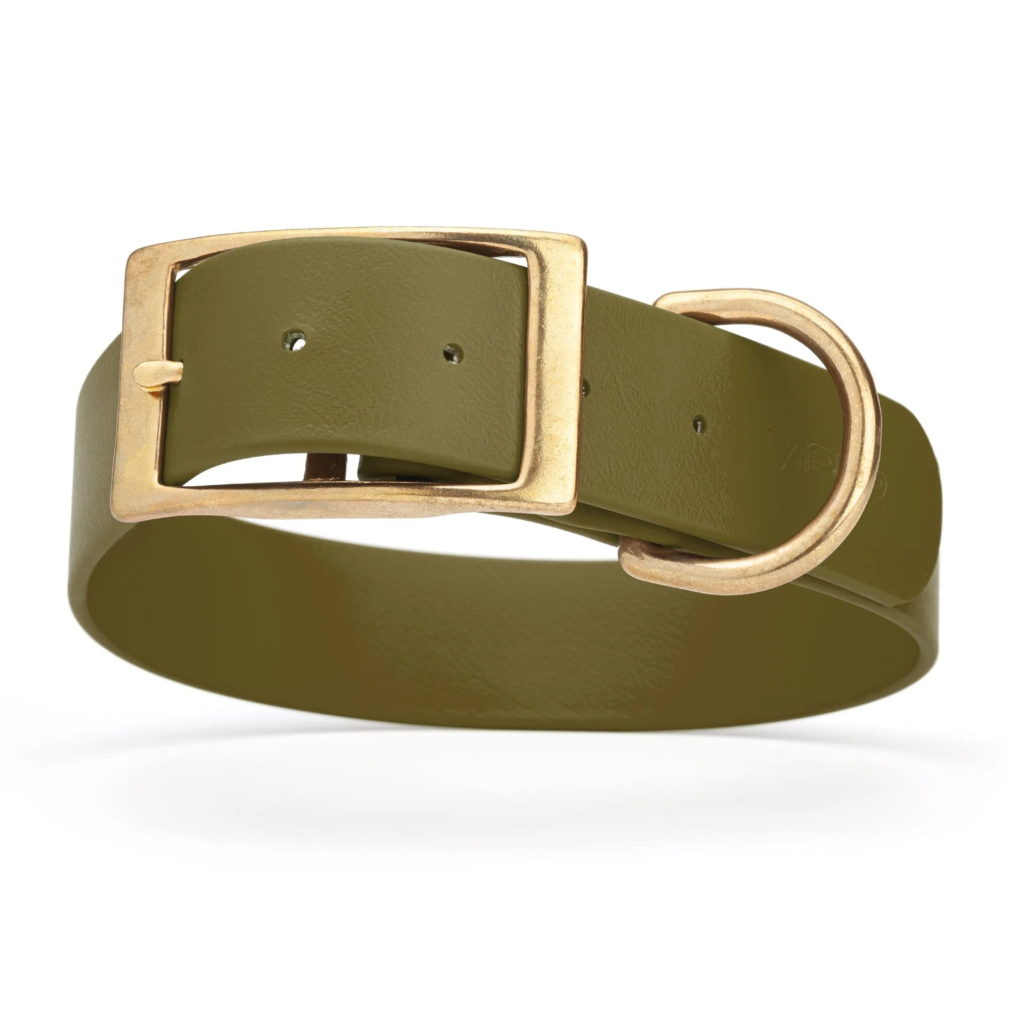 Viper Biothane Waterproof Dog Collar - Brass Hardware - Wide - Size XL (20" - 24")