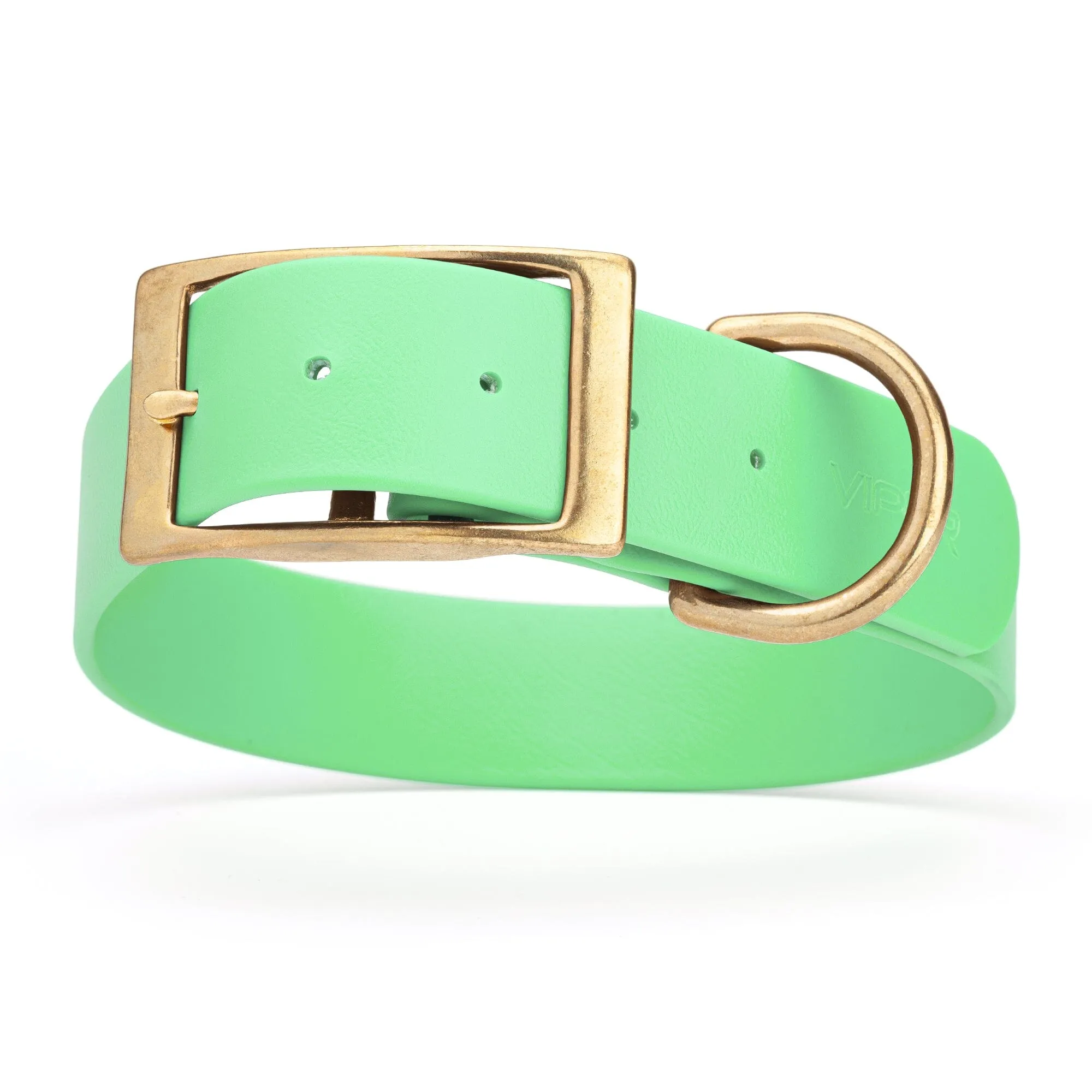 Viper Biothane Waterproof Dog Collar - Brass Hardware - Wide - Size XL (20" - 24")