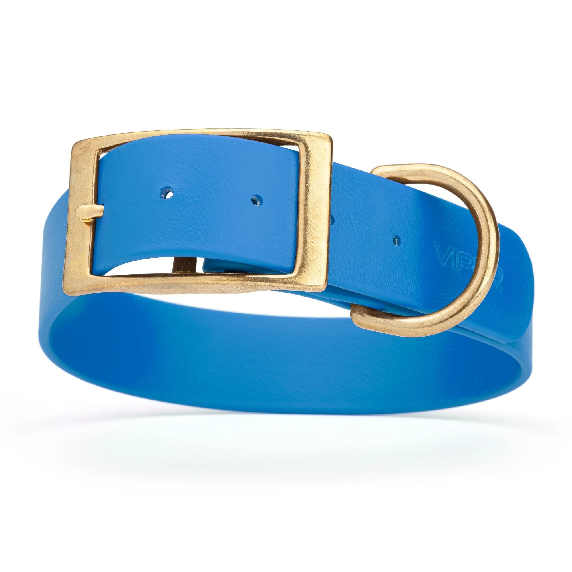 Viper Biothane Waterproof Dog Collar - Brass Hardware - Wide - Size XL (20" - 24")