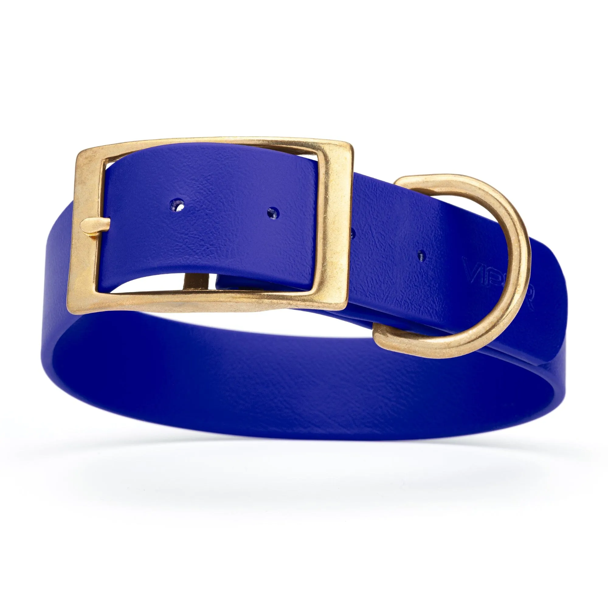 Viper Biothane Waterproof Dog Collar - Brass Hardware - Wide - Size XL (20" - 24")