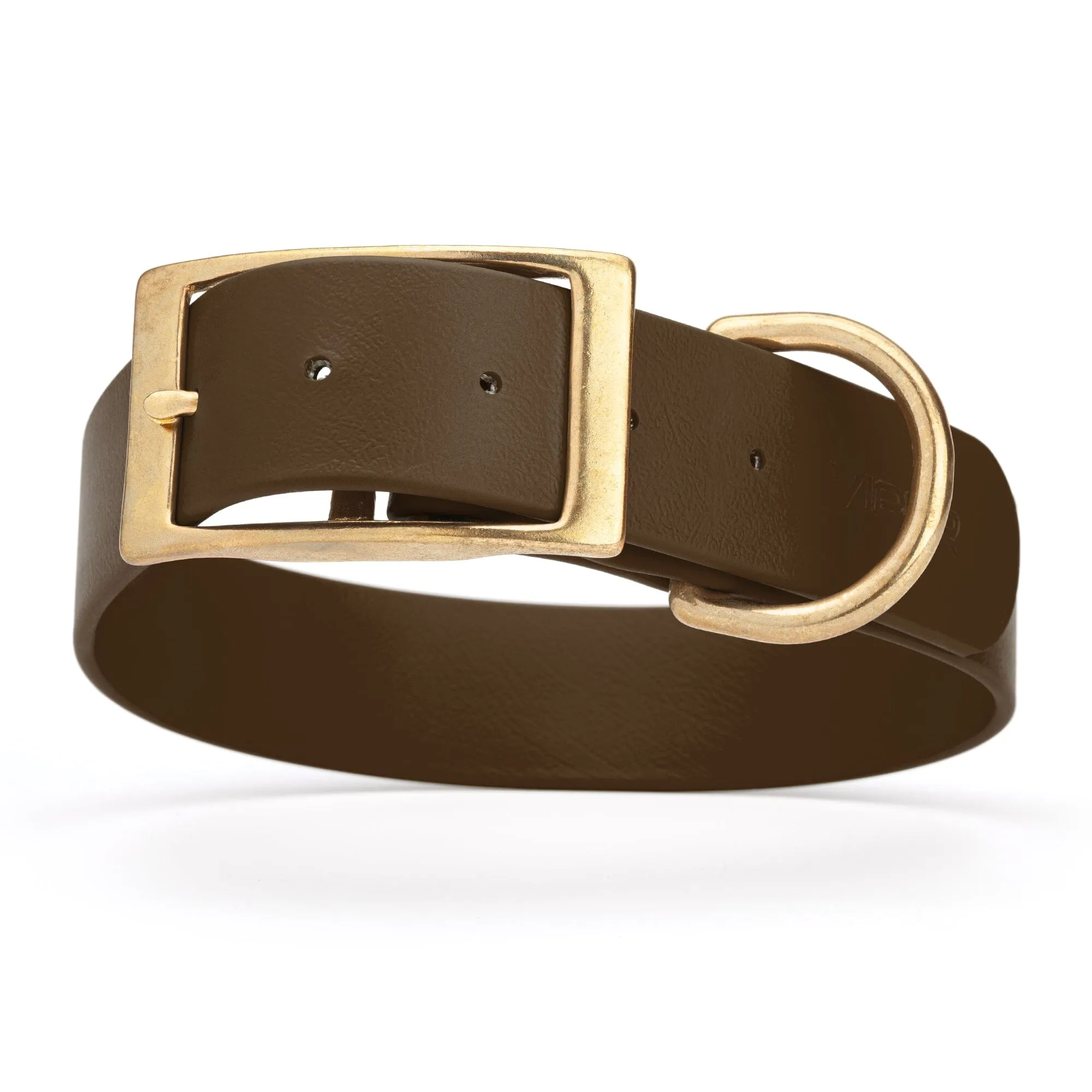 Viper Biothane Waterproof Dog Collar - Brass Hardware - Wide - Size XL (20" - 24")